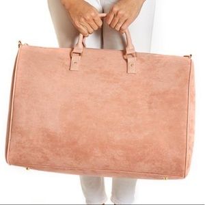 Lulu Dharma Light Pink Velvet Weekender Bag -Vegan